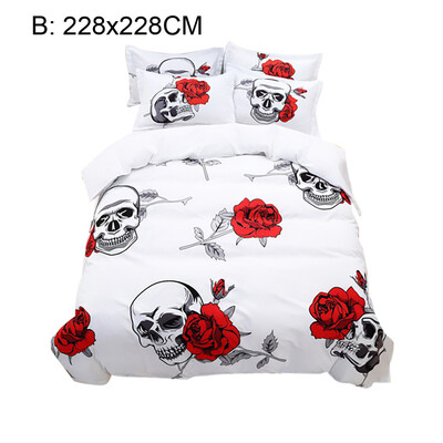 

Toponeto Three-Piece Fashion 3d Digital Printing Bedding Set Digital Printing Lining Double-Layer Duvet Suit