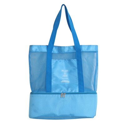 

Creative Shoulder Storage Bag Insulation Bag Insulated Cooler Picnic Bag Mesh Beach Tote Bag Food Drink Storage Supplies