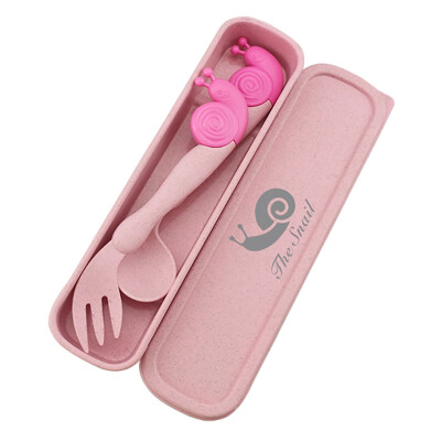 

2Pcs Baby Feeding Spoon Forks Baby Spoon Safety Tableware Infant Learning Spoons