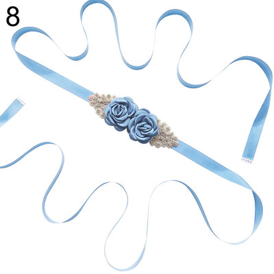 

Fashion Rhinestones Rose Flower Women Bride Dress Belt Girdle Waist Band Decor