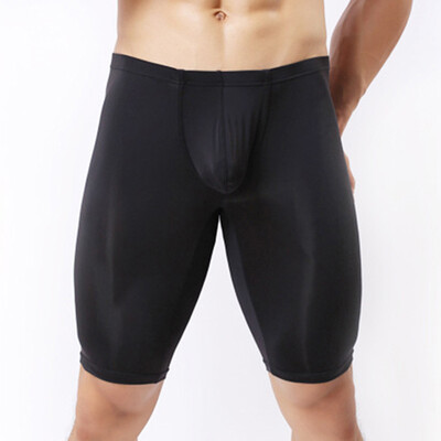 

Mens Soft Boxers Briefs Long Leg Shorts Tight Breathable Comfortable Underwear