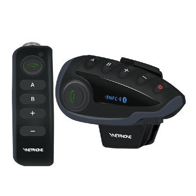 

VENTPHONE V8 Motorcycle Bluetooth Intercom Helmet Headset Hands-free Interphone FM Radio 1200M Range NFC Connection IP65 Waterproo