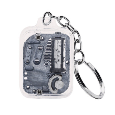 

1PC Acrylic Music Box With Keychain Unique Small Music Box Portable Mini Music Box