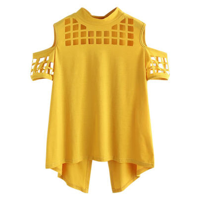 

Cute Solid Women T-shirts Breaking Wind Strapless T-shirt O-neck Summer Casual OFF the Shoulder T-shirts Top