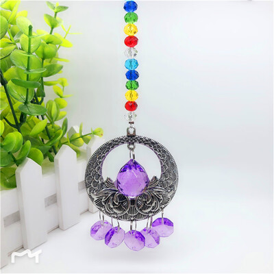 

Toponeto Vintage Clear Crystal Ball Suncatcher Prisms Pendant Hanging Car Decor Gift