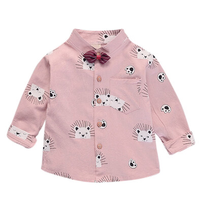 

New Autumn Baby Boys Blouses Long Sleeve Cartoon Lions Print T-Shirts Kids Tops Tees Casual Blouse