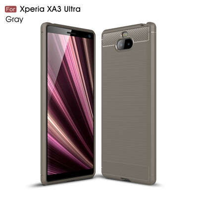 

Goowiiz Phone Case For Sony Xperia XZ3XA3XA3 Ultra Fashion Slim Carbon Fiber TPU Soft Silicone Prevent falling