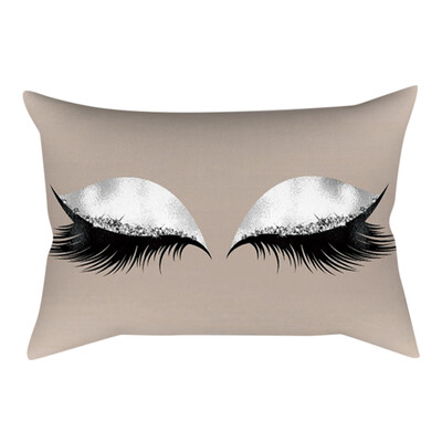 

〖Follure〗Eyelash Out Soft Velvet Cushion Cover 30x50cm Marble Pillow Cases