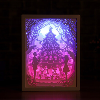 

〖Follure〗Battery Powered 3D Paper Sculpture Light And Shadow Decoration Birthday Gift
