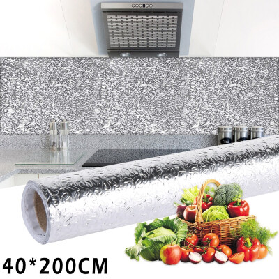 

135 Roll Big Size Waterproof Oil Proof Aluminum Foil Sticker Self Adhesive Wallpaper Kitchen Stove Wall Stickers
