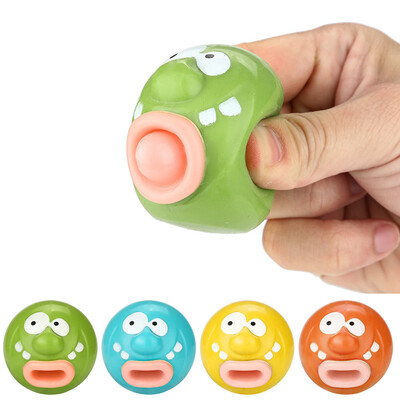 

Siaonvr Emoji Emoticon Toy Pop Out Tongues Novelty Fun Little Tricky Prank Squeeze Toy