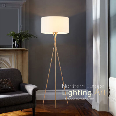 

Gobestart Tripod Floor Lamp Bedroom Bedside Lamp Creative LED Floor Lamp Study Lamp