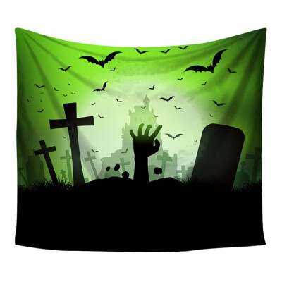 

1pc Halloween theme tapestry night pumpkin&ghost tapestry home decor party gift