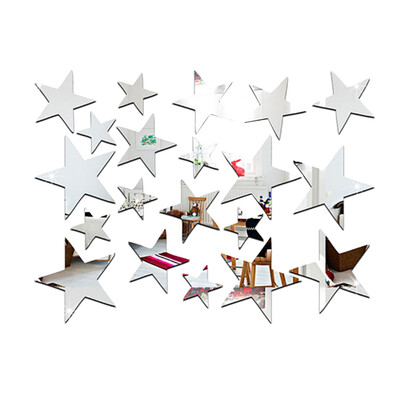 

20pcsset Star Shape Mirror Stickers 3D Acrylic Stars Mirrored Decals DIY Room Home Decoration Wallpaper
