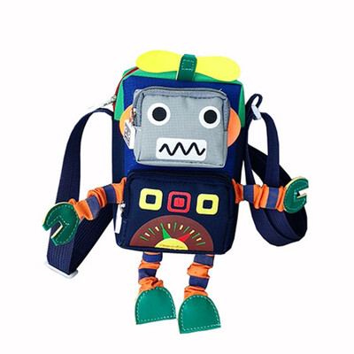 

Bags for Girls Boy Robot Cartoon Canvas Colorful Messenger Bags Princess Style Kids for Kids Wallets cute for baby