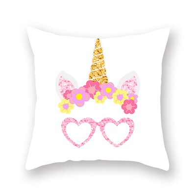

Unicorn Pillow Case Soft Peach Skin Sofa Cushion Cover Throw House Bed Decor 17"