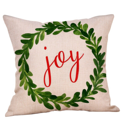 

〖Follure〗Merry Christmas Pillow Cases Cotton Linen Sofa Cushion Cover Home Decor