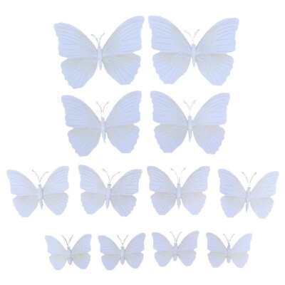 

12Pcs Wall Stickers PVC Butterfly Shape Wall Decal Sticker Home Living Room Nursery Refrigerator Stickers DIY Art Decoration Outdo