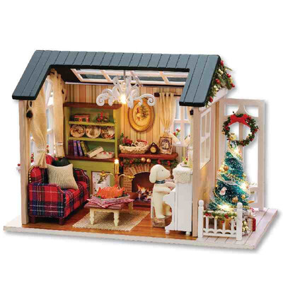 

DIY Doll House Wooden doll Houses Miniature dollhouse Furniture Toys for children Christmas Gift