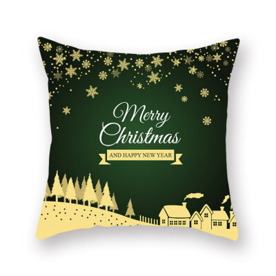 

Christmas Series Throw Pillow Cover Soft Peach Velvet Decorative Pillowcase With Zipper Holiday Home Decorations