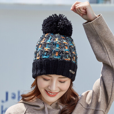 

Hat Woman Winter Knitting Cute Korean Edition Warm Fashion Winter Riding Wind-proof Autumn&Winter Wool Cap