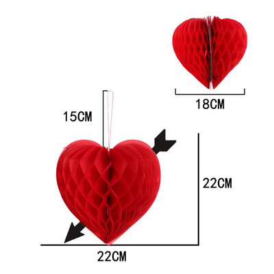 

Heart Shape Honeycomb Ball Valentine Decorations Paper Honeycomb Balls Lanterns Hanging Decoration Wedding Decoration Decoracao