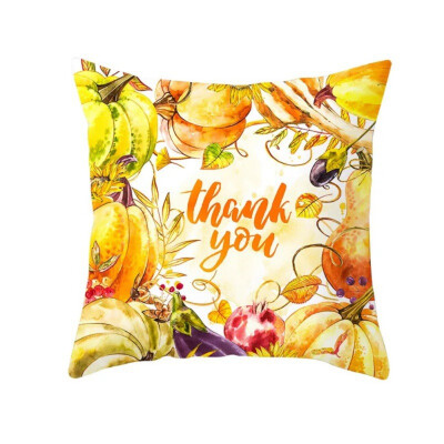 

Thanksgiving Day Printed Pillow Case Cover Square 45cm45cm Halloween Pillowcase Home Decorative Supplies