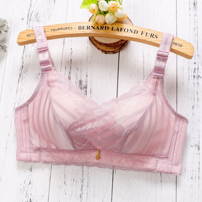 

Women Bras Push Up Padded Bras Wire Free Gathered Underwear Adjust Lace Decorate Lingerie Bralette Female Large Size Intimates