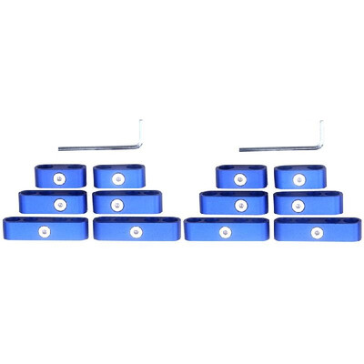 

12 PCS SBC 350 Spark Plug Wire Separators Dividers Looms CNC Premium Quality Aluminum Alloy Suits 7mm 8mm 95mm