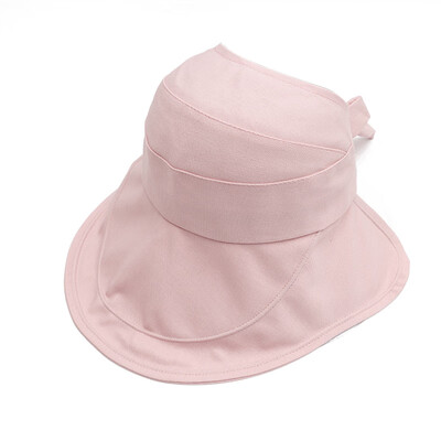 

Female Korean fashionable foldable empty hat Japanese sunscreen sunshade hat bow fisherman hat for summer outings