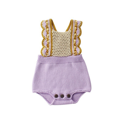 

Knitted Baby Clothing Newborn Baby Girl Romper Cotton Handmade Baby Boys Girl Jumpsuit Overalls Baby Girl Romper