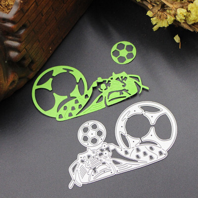 

Cute Soccer Themed Die Cuts Stencils Metal Template Mould for Embossing Paper Craft Scrapbook Supplies