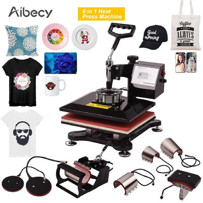 

Aibecy 8 in 1 Combo Heat Press Machine 12 10 Inch Professional Digital Sublimation Heat Transfer Machine 360 Degree Rotation for