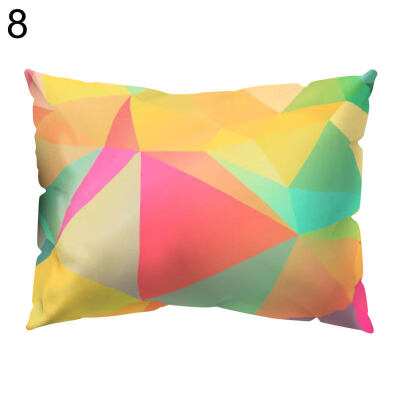 

Color Block Cross Wave Throw Pillow Case Cushion Cover Sofa Bed Car Office Decor