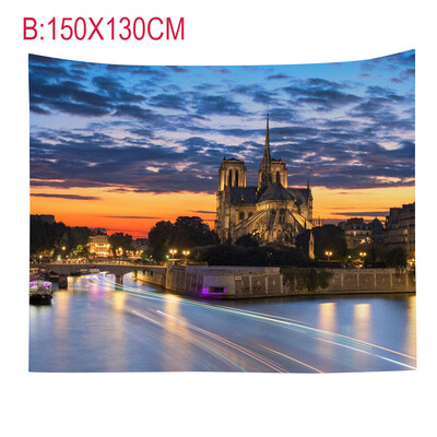 

Toponeto Beautiful Notre Dame Home Textile Wall Tapestry Home Decor