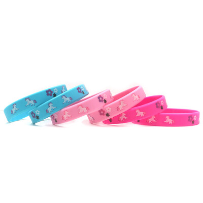 

Random Color Cartoon Cute Be A Unicorn Silicone Bracelets Bangles For Kids Girls Party Gifts