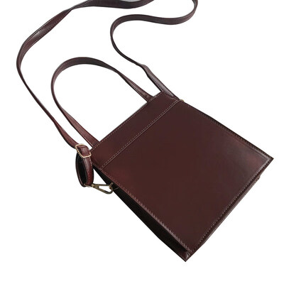 

Vintage Women Solid Color Square Shoulder Bag Faux Leather Crossbody Pouch Tote