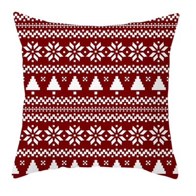 

Christmas Cushion Cover Santa Claus Pattern Square Pillow Case dog Sofa Unique Does not include pillow core