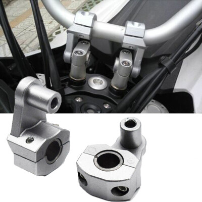 

2 Motorcycle Silver Handle Bar Riser Mount Clamps 78 22mm CNC Aluminum Parts