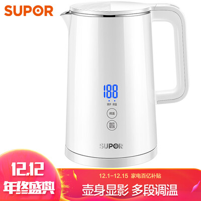 

SUPOR Electric Kettle Kettle Insulation Electric Kettle All Steel Seamless Electronic Temperature Control 304 Stainless