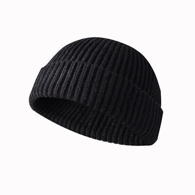 

Men Women Winter Knitted Hat Beanie Skullcap Sailor Cap Cuff Brimless Retro Warm