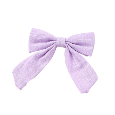 

Casual New Baby Children Girls Hairpin 14 Colors Cloth Cute Sweet High Quality Swallowtail Bowknot Shape Solid Colors Hair Clip