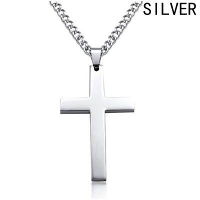 

Vintage Cross Pendant Necklace Stainless Steel Necklace New Design Black Chain Pendant Necklace Men Women Necklace