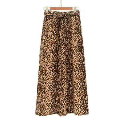 

New Fashion Casual High Waist Leopard Print Loose Women Pants Comfort Flare Wide Leg Long Animal Girls Pants