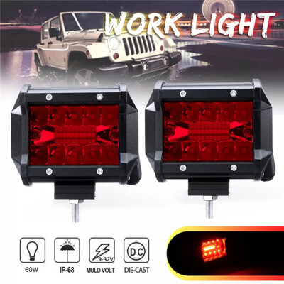 

21pcs 14Red LED Work Light Bar Flood Spot Driving Fog Lamp Offroad Truck Boat