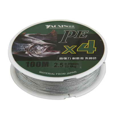 

100 Meters Fishing Line 4 Strands Weaving Wear-resistant Anti-bite Fishing Line
