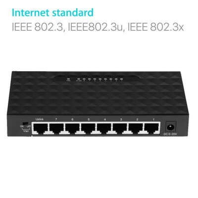 

Practical Durable Mini Ethernet Network Desktop Switch 8 Port 10100Mbps Lan Fast Internet Hub