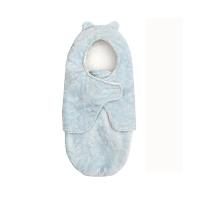 

Winter Newborn Baby Thickening Warm Sleeping Bag Coral Fleece Baby Boys Girls Bedding Sleeping Bags Blue Pink