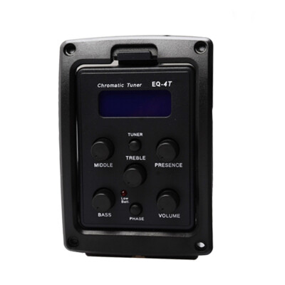 

EQ-4T 4-Band EQ Preamp Pickup with Tuner Volume Control LCD Display for Acoustic Guitar