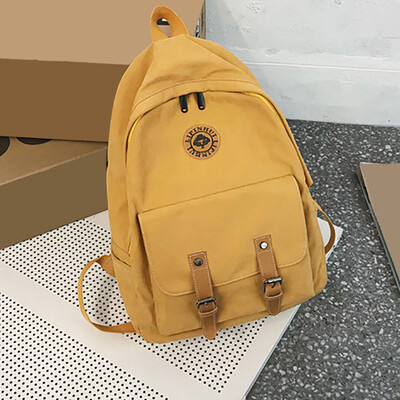 

Tailored Fashion Women Nylon Solid Color Capacity Student Backpack Travel Couple Bag